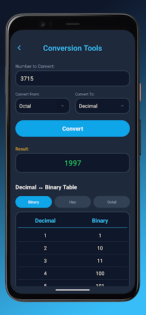 Binary Calculator & Converter Screenshot 3