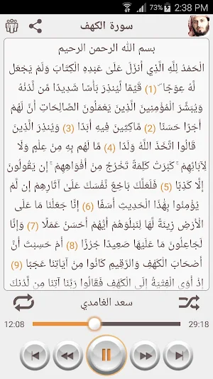 القرآن الكريم - سعد الغامدي - بدون انترنت Screenshot 1