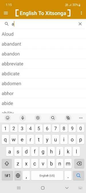 English To Xitsonga Dictionary Screenshot 0