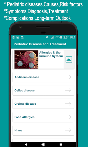 Pediatric Disease and Treatment Screenshot 1