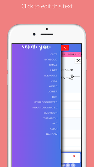 Şekilli yazı Screenshot 2