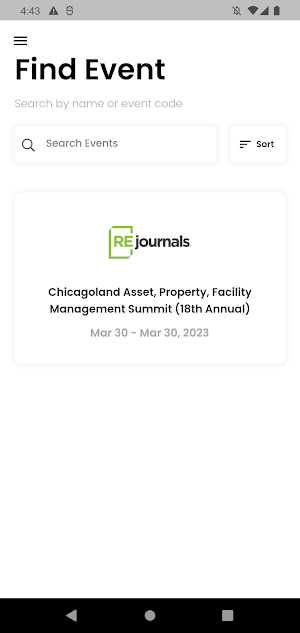 REjournals Events Screenshot 1