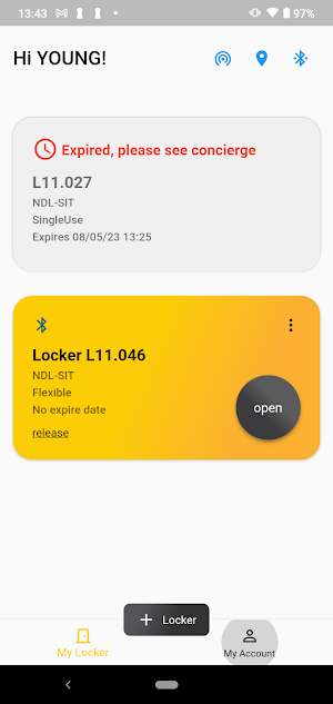 TZ Day Lockers App Screenshot 2