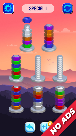 Nut Sort: Color Sorting Puzzle Screenshot 2