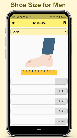 Shoe Size Screenshot 0