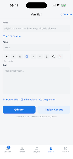 YerliMail Screenshot 2