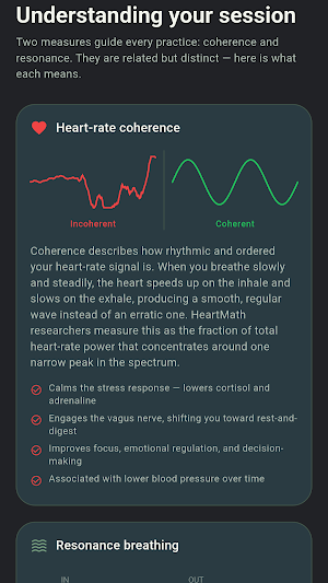 Resonance: HRV Biofeedback Screenshot 2