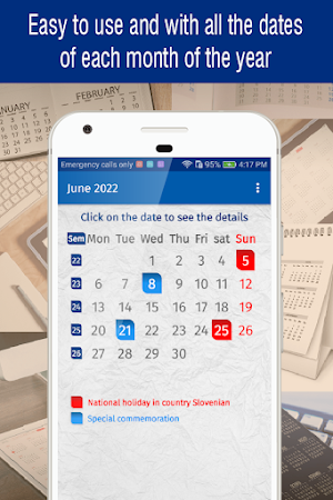 slovenia calendar 2022 Screenshot 1