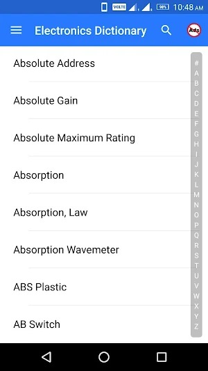 Electronics Dictionary Screenshot 1