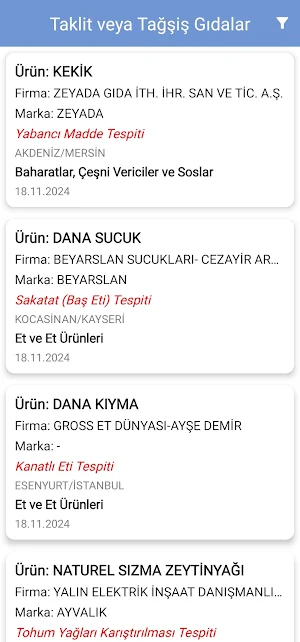 Taklit-Tağşiş & Tehlikeli Gıda Screenshot 1