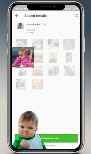 Animated Cute & Funny Babies WAStickerApps Screenshot 1