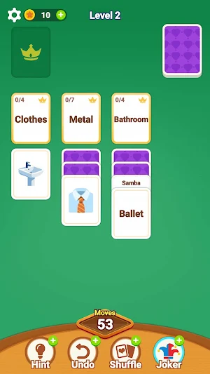 Card Sort Jam-Word Association Screenshot 0