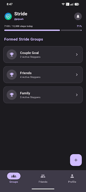 Stride - Social Fitness App Screenshot 3