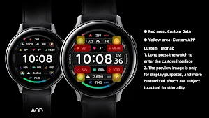 Colorful Icon Clock ZKin Watch Screenshot 3