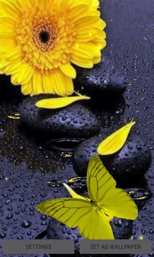 Yellow Butterfly Live Wallpaper Screenshot 2