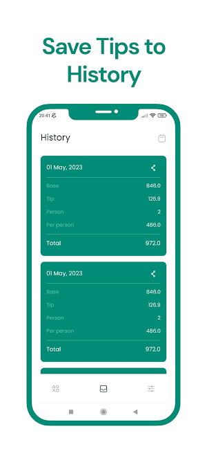TipCalc — Tip Calculator Screenshot 2
