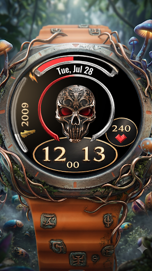 Luxury Skull A101 Watch Face Screenshot 3