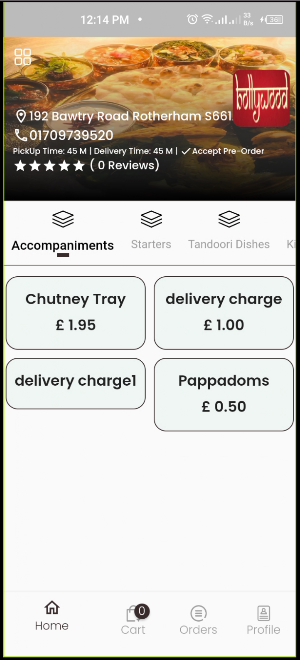 Bollywood Restaurant Screenshot 2