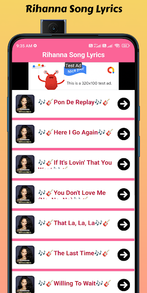 Rihanna Song Lyrics Screenshot 2