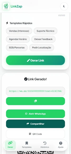 LinkZap - Gerador de Links Screenshot 3