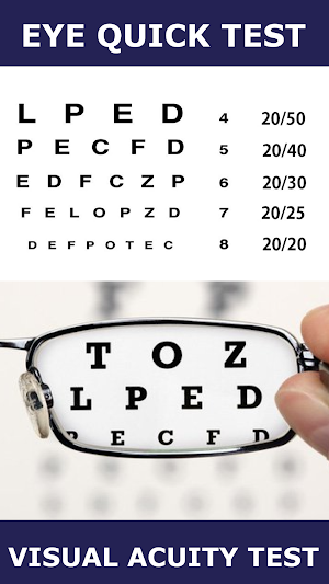 Visual acuity test. Eye test Screenshot 0