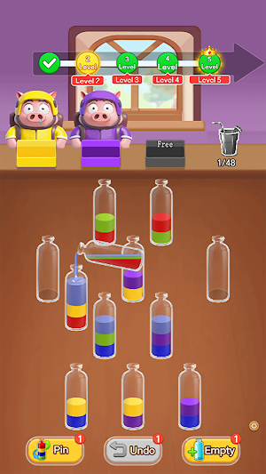 Bottle Sort: Water Puzzle Game Screenshot 1