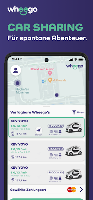 Wheego - Share, Rent, Abo! Screenshot 0