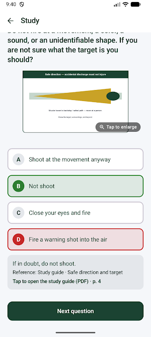 California FSC Practice Test Screenshot 1