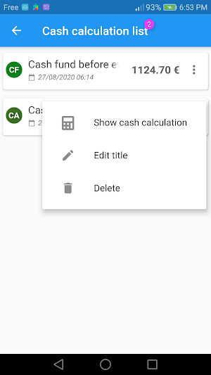 Cash and money calculation Screenshot 2