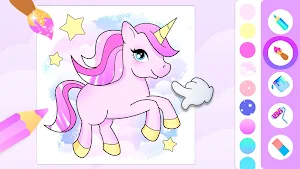 Unicorn Coloring Kids Games Screenshot 0