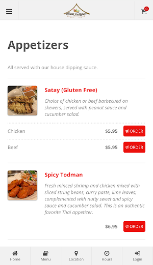 Siam Ginger Thai Cuisine Screenshot 1