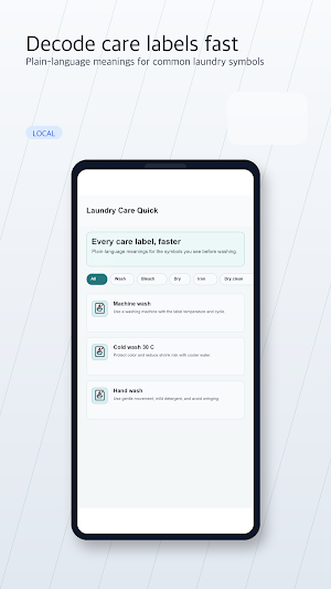 Laundry Care Quick Screenshot 1