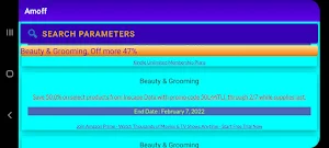 Amoff. Amazon promo codes. Screenshot 2