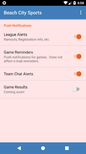 Beach City Sports Screenshot 1