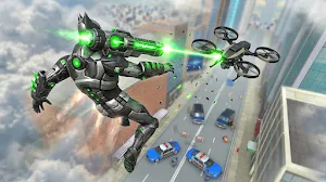 City Flying Bat Robot Hero Screenshot 1