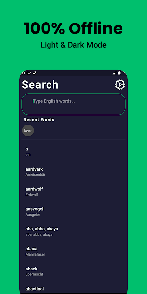 German-English Dictionary Screenshot 1