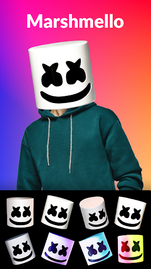 Marshmello Mask Photo Editor Screenshot 2