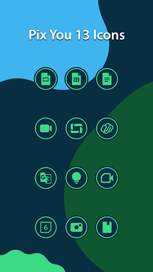 Pix You 13 Dark Icons Screenshot 1