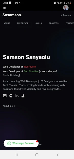 Sosamson App Screenshot 0