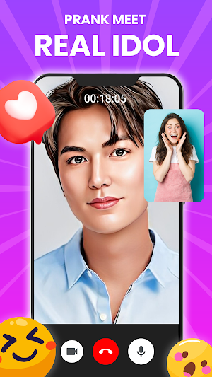 Prank Call - Idol Video Call Screenshot 1