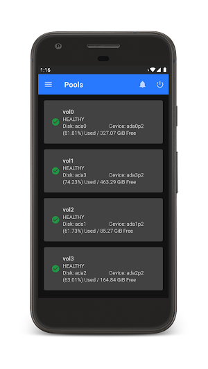 Operate for FreeNAS Screenshot 1