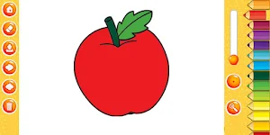 Fruit & Veg Coloring Book Kids Screenshot 1