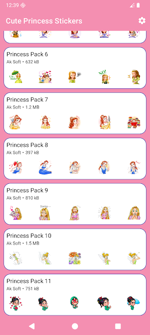 Cute Princess Stickers Screenshot 1