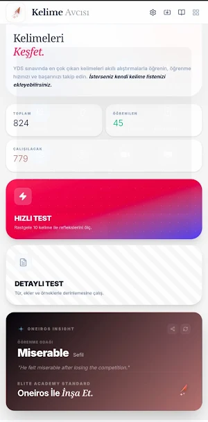 YDS Kelime Avcısı - AI Coach Screenshot 1