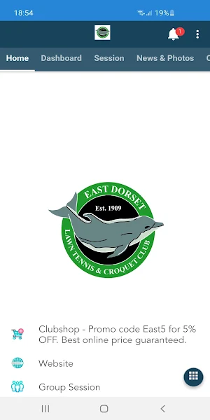 East Dorset Lawn Tennis and Croquet Club Screenshot 1
