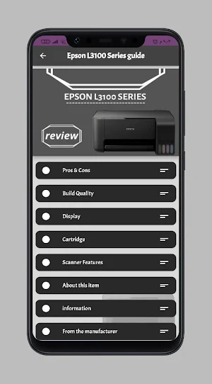 Epson L3100 Series guide Screenshot 0