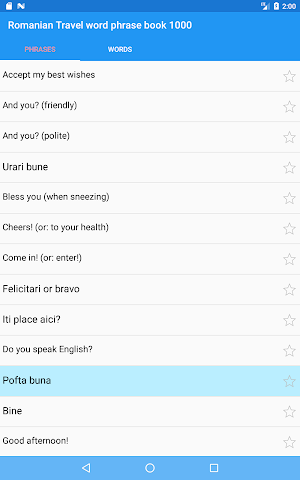 Romanian Travel word phrase book 1000 Screenshot 3