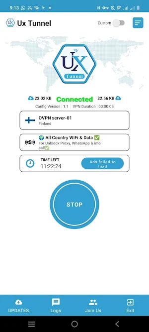 UX TUNNEL VPN Screenshot 2