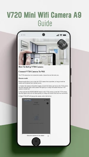 V720 Mini Wifi Camera A9 Guide Screenshot 3