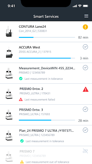 ZEISS Smart Services Dashboard Screenshot 0